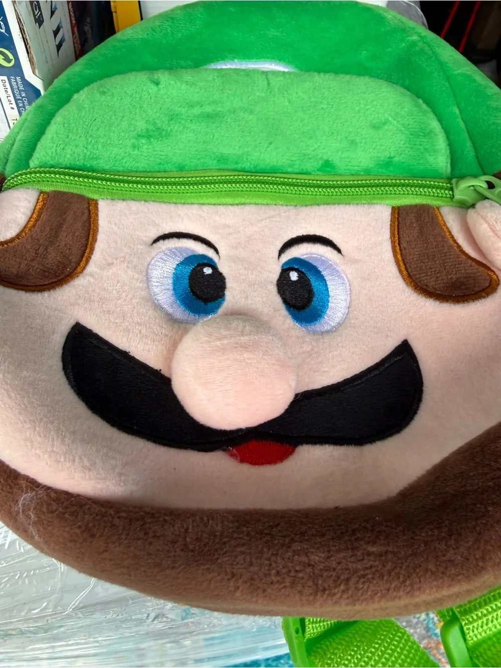 Nintendo Luigi Green Plush Kids Backpack